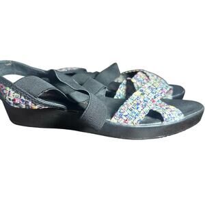 Bernie Mev Lisa splash Strappy Woven Sandals Lightweight Comfort EU 38 US 7.5-8